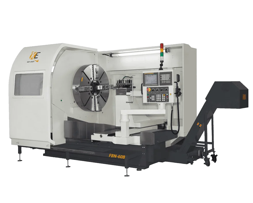 Horizontal CNC Lathe FBN-80B Flat-bed CNC turning machine Key East Machinery