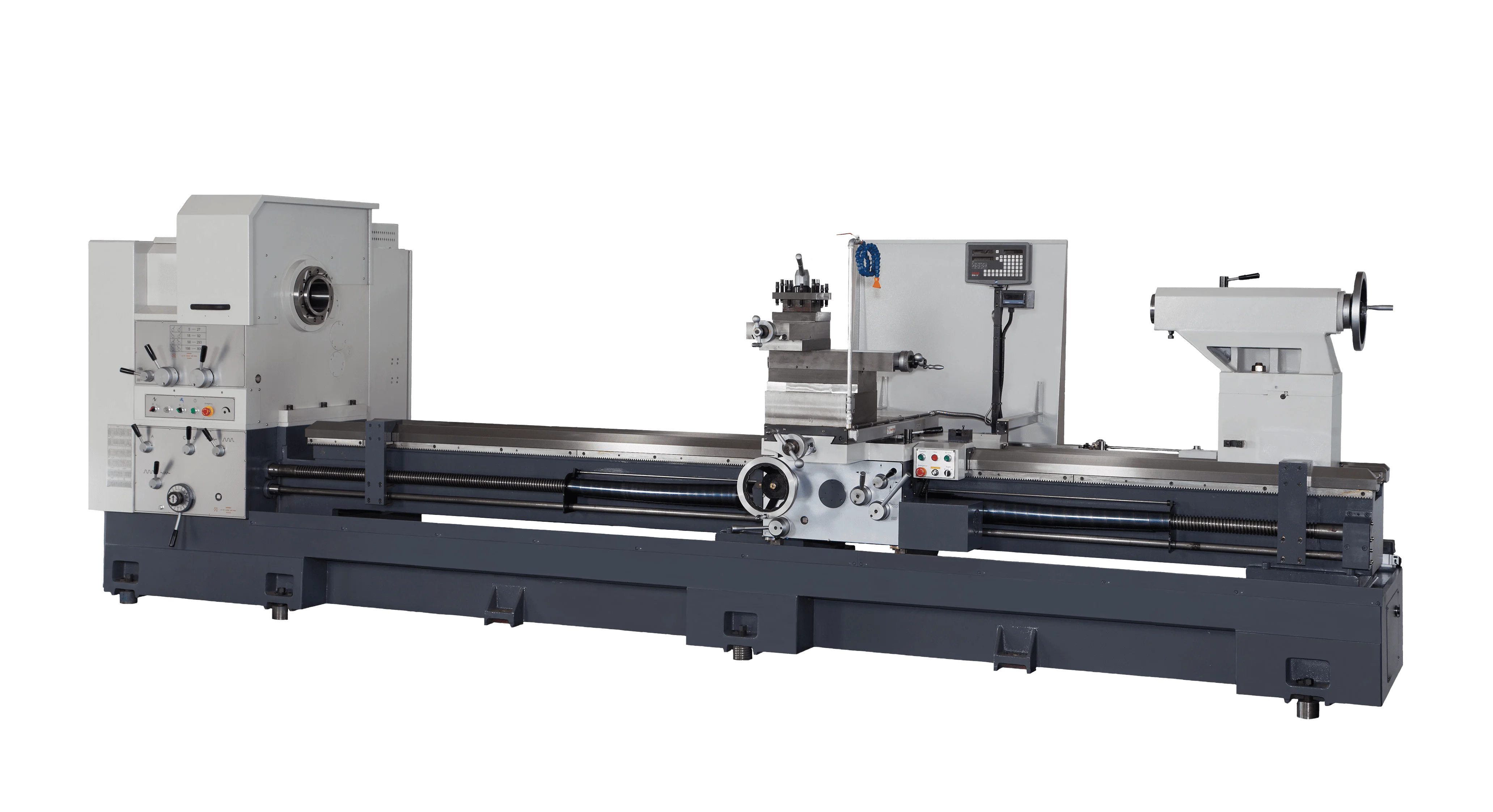 Conventional flat bed lathe