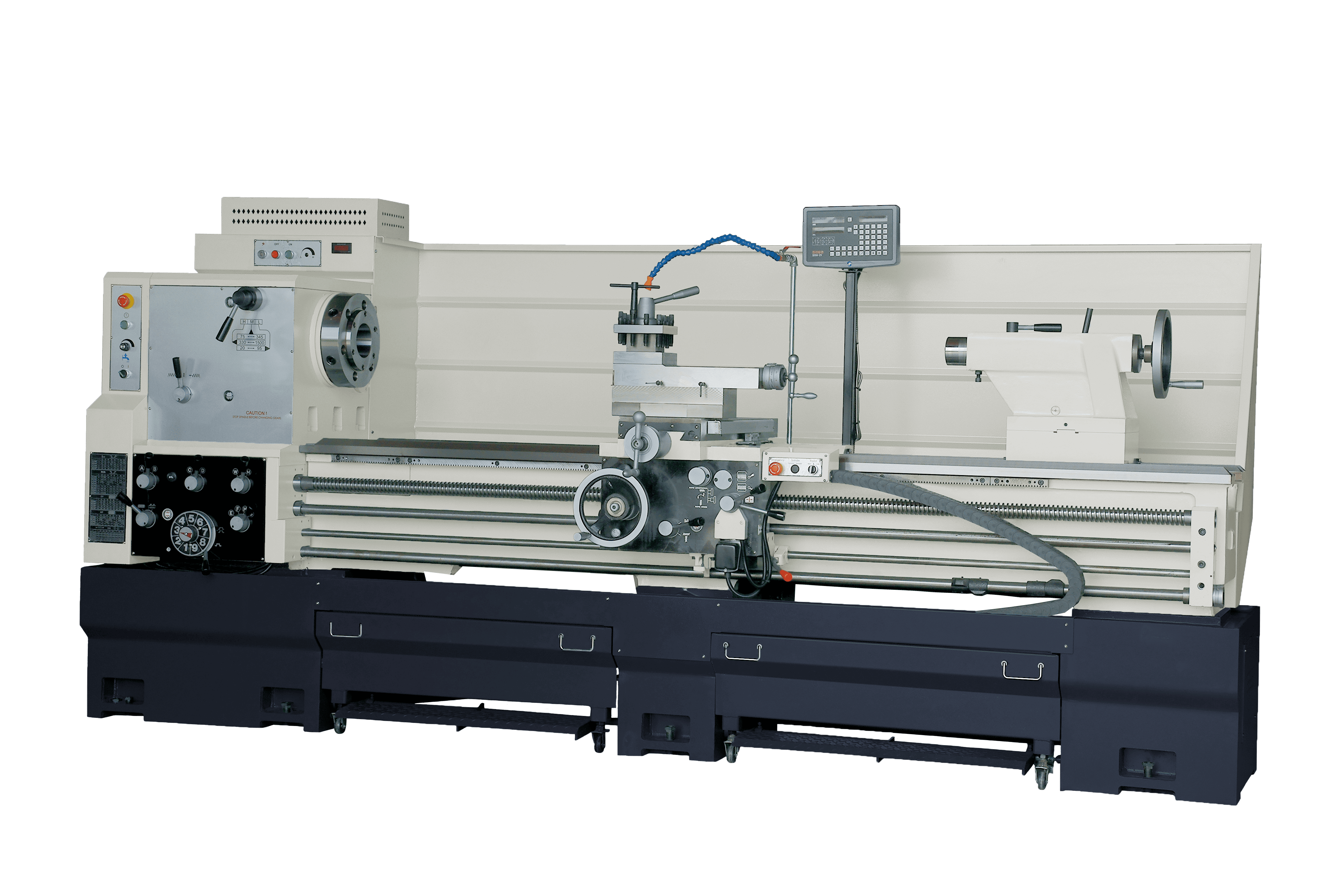 Conventional flat bed lathe